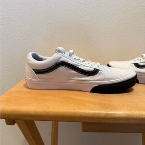 Vans White and Black Classic Sneakers